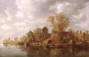 Jan Van Goyen : Village at the River